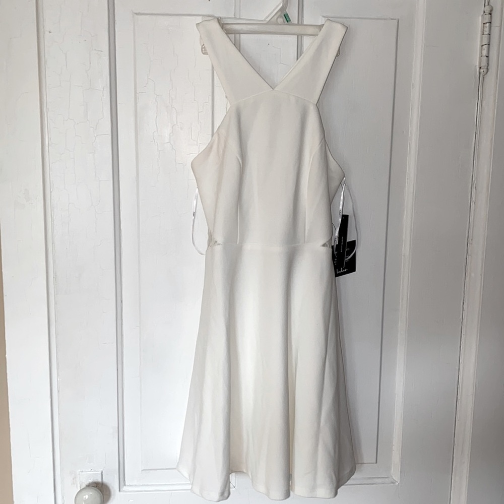 Lulu’s White Bridal Skater Dress